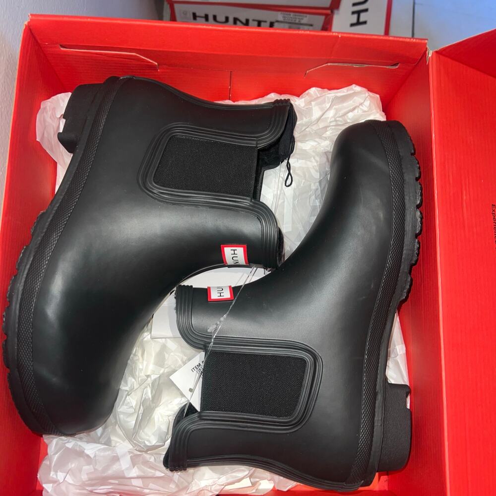 Hunter Original Chelsea Short Rain Boot Black size 10 - Picture 7 of 9